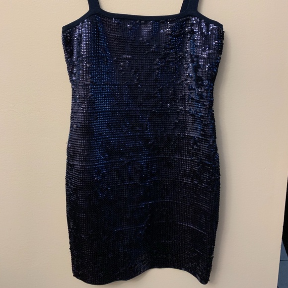 Blue Sequin BCBG Women’s Dress Cocktail Party - Picture 3 of 6